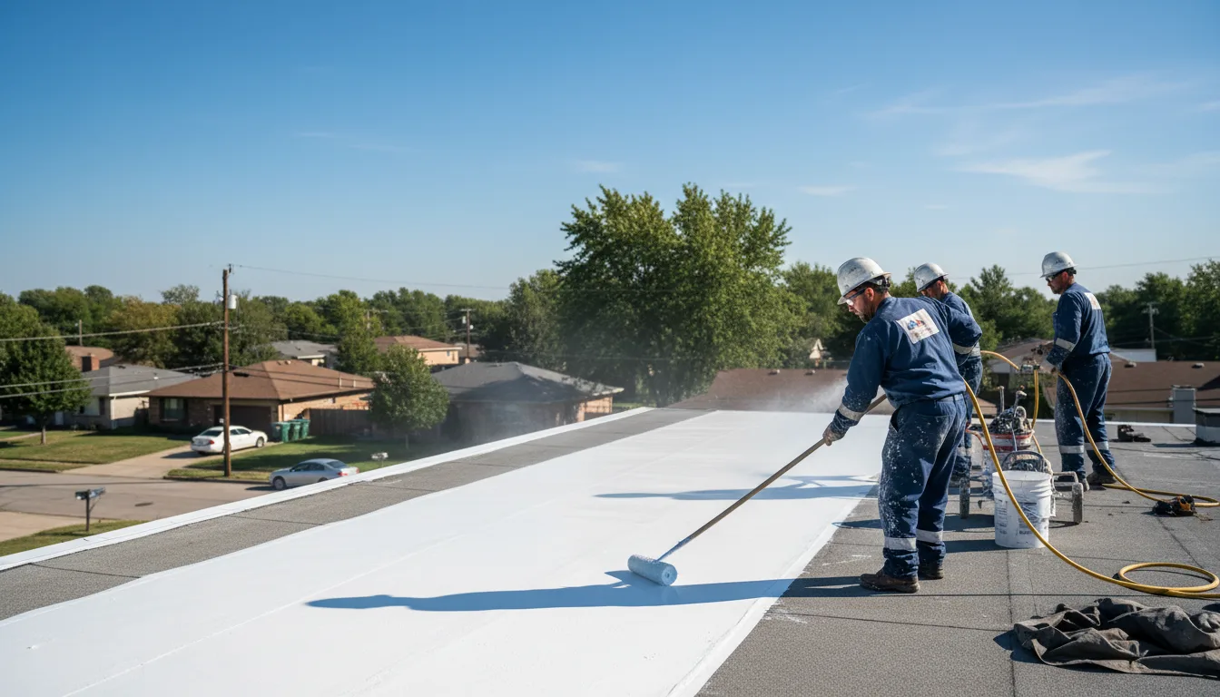Commercial roof coating in Paris, TX near me